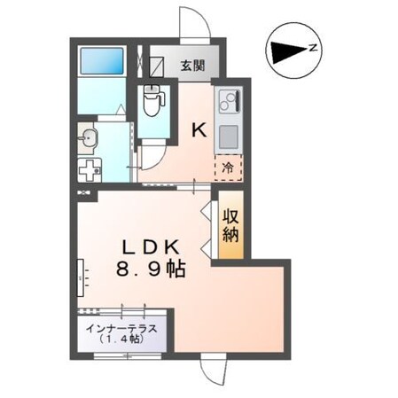 北仙台駅 徒歩15分 1階の物件間取画像